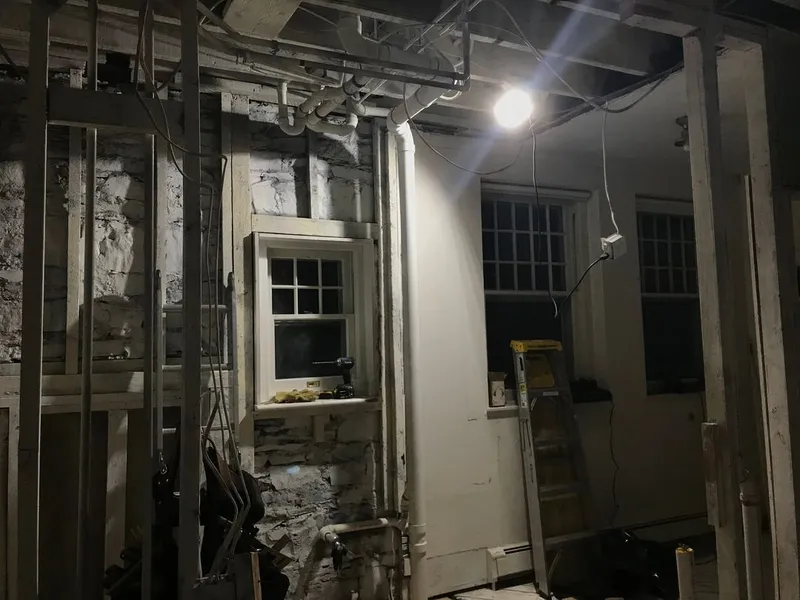 The first floor when starting the job.